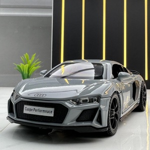 Pres döküm model araba 1:32 Aodi R8 alaşım araba modeli ses ve ışık geri çekme ile metal model araba oyuncaklar kapılar açık Modelo del del - Product Image 4