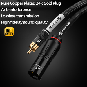 ATAUDIO Duplo RCA Macho para XLR Duplo Macho/Fêmea Plug Mixer Microfone Cabo de Áudio Estéreo OFC Rca para Xlr Speaker Cable