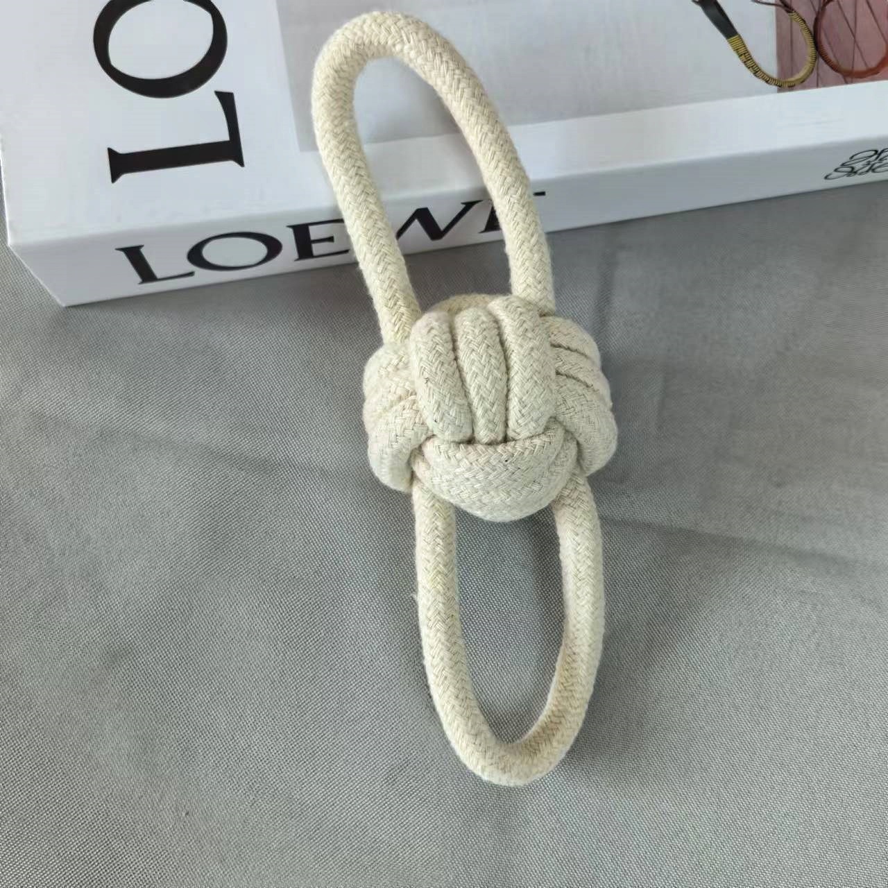 Off-white double ear, 18cm, 55g
