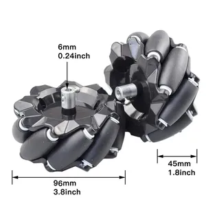 4 teile/satz 15KG Last 96mm Omni Mecanum Rad mit 12V Geschwindigkeit Encoder Motor für Arduino Raspberry Pi DIY Roboter RC Auto DAMPF Spielzeug