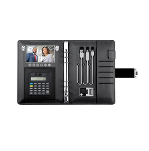 <strong>Notebook</strong> With 4.3inch LCD MP4 Video Player Screen Creative Business Gift LED Logo Diary Power Bank Fingerprint Lock Custom - Product Image 1