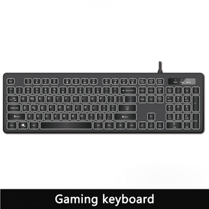 电脑通用有线键盘USB游戏键盘静音防水三色背光键盘 - Product Image 5