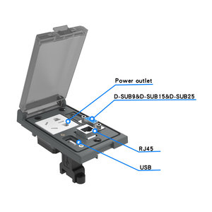 <strong>Multi</strong> <strong>Function</strong> Front Panel Interface <strong>With</strong> Power <strong>Socket</strong> DB9 <strong>USB</strong> and RJ45 <strong>Socket</strong> Panel Mount Connector - Product Image 1