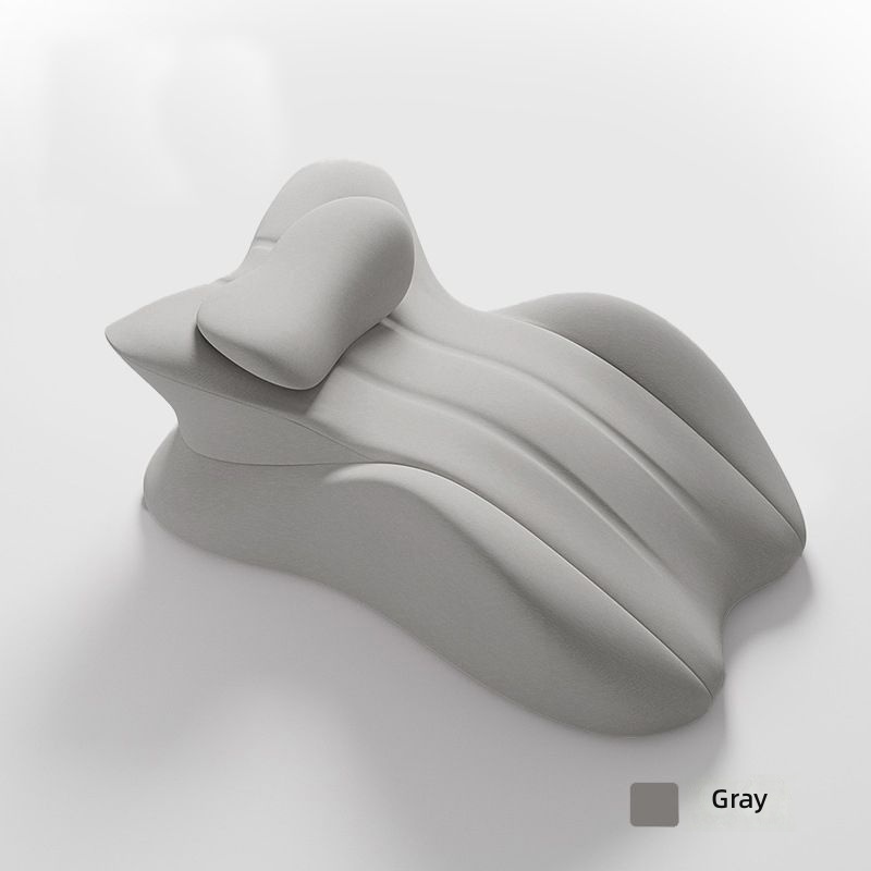 Cuscino da letto multifunzionale grigio con poggiatesta