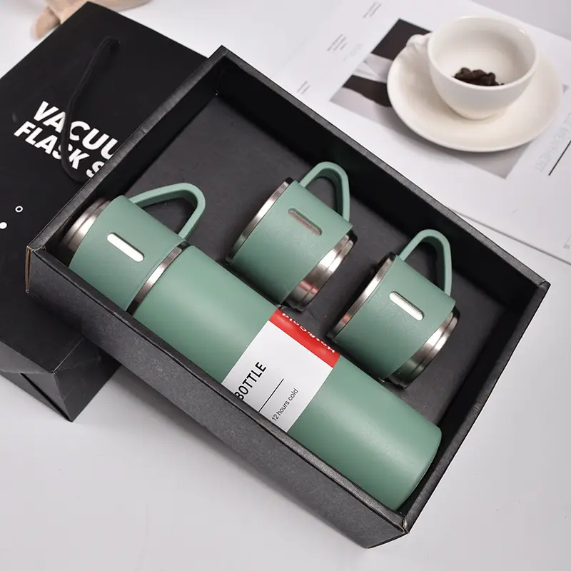 Customized Vacuum Insulated Stainless Steel Vacuum Flask Thermos Mug Gift Set Water Bottle for Corporate Business