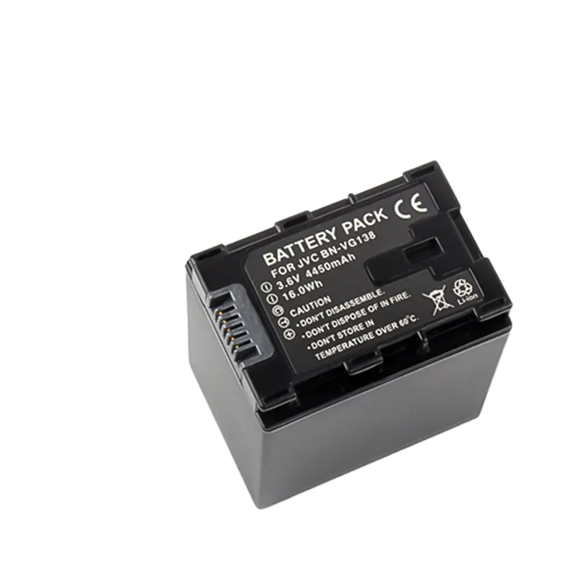 BN-VG138 4450mAh3.6VバッテリーBNVG138充電式バッテリーパックforJVC GZ E10 E100 E245 E265 E565 E575 GX1 G3X G5 GX8EX210