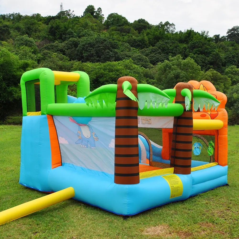 Beau thème de dragon de feu à l'intérieur à l'extérieur enfant jouant jouet château gonflable rebond sautant maison toboggan trampoline