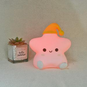 New Unique Cute <strong>Mini</strong> <strong>LED</strong> Night Light RGB Soft Silicon <strong>Star</strong> Tap Sensitive Sensor Bedroom Home Decor USB Rechargeable - Product Image 4
