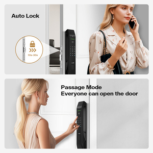 Yüksek güvenlik Anti hırsızlık şifre yüz kimliği kamera Tuya akıllı kilit elektrikli itme çekme parmak izi dijital anahtarsız giriş kapı kilidi - Product Image 6