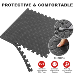 Custom Size <strong>Eva</strong> <strong>Foam</strong> Interlocking Tiles Puzzle Interlock Mat Protective Flooring Gym Equipment Workout Cushion Exercise Mats - Product Image 5