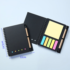 X1107-1 Personalized Memo Sticky <strong>Notes</strong> Flag Kraft Paper <strong>Notebook</strong> Mini Small <strong>Notebook</strong> Custom Notepads <strong>With</strong> Pen and Sticky <strong>Notes</strong>