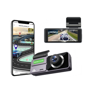 赫斯达4K 1080P双镜头3.16英寸汽车Dvr摄像机前后仪表板凸轮，带WIFI触摸屏IPS录像机汽车后视镜 - Product Image 1