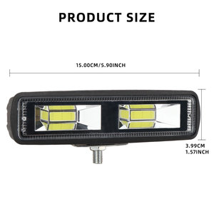 6 inç <span class=keywords><strong>12V</strong></span> 24V 8000 lümen COB 2 SMD <span class=keywords><strong>Led</strong></span> araba çalışma ışığı yüksek güç traktör SUV off Road sürüş yardımcı lamba spot