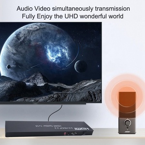 Divisor de 16 puertos HDMI 2,0, 1 entrada, 16 salidas, 3D, 4K, 60Hz, 1x16, 16 vías, HDMI, divisor de vídeo, 1 en 16 salidas, compatible con gestión Edid para TV