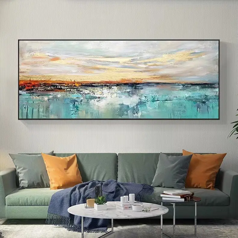 Modern ocean waves pittura a olio personalizzata wall art canvas home decor per soggiorno sala da pranzo ufficio