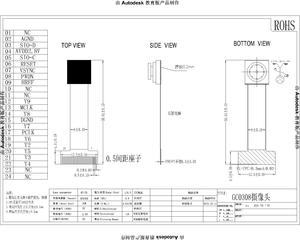 Taidacent-Módulo de cámara en miniatura, placa de cámara FPC con interfaz paralela DVP de 3MP, 24 Pines, 300000 píxeles, GC0308 - Product Image 5
