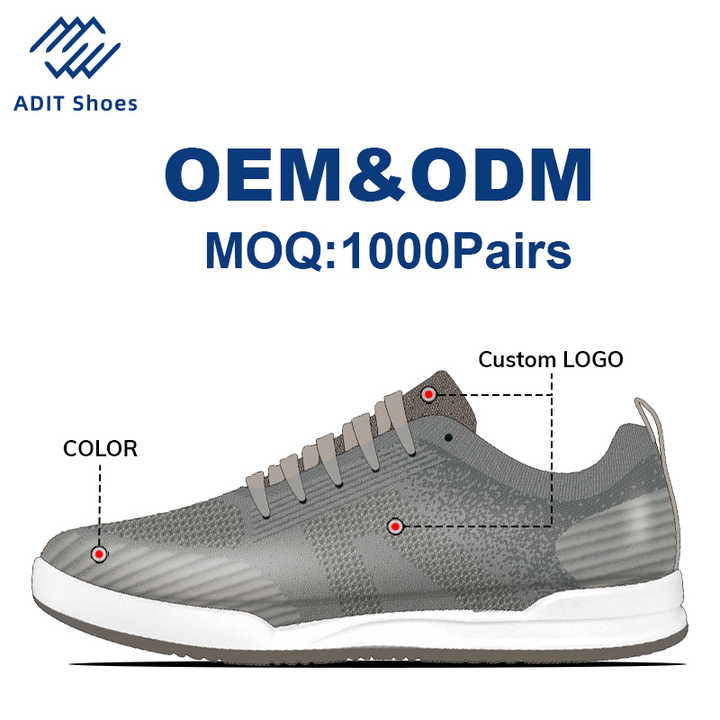 Adit Hot Selling Men Skateboard Flat Shoes Lace-up Comfortable White Shoes for Male Top Quality Casual Shoes EVA PU Rubber OEM L