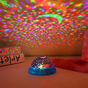 RGB Color Changing Magic Lighting <strong>Stars</strong> <strong>LED</strong> Projector Lamp Rotating <strong>Stars</strong> Moon Light Universe USB or Battery - Product Image 6