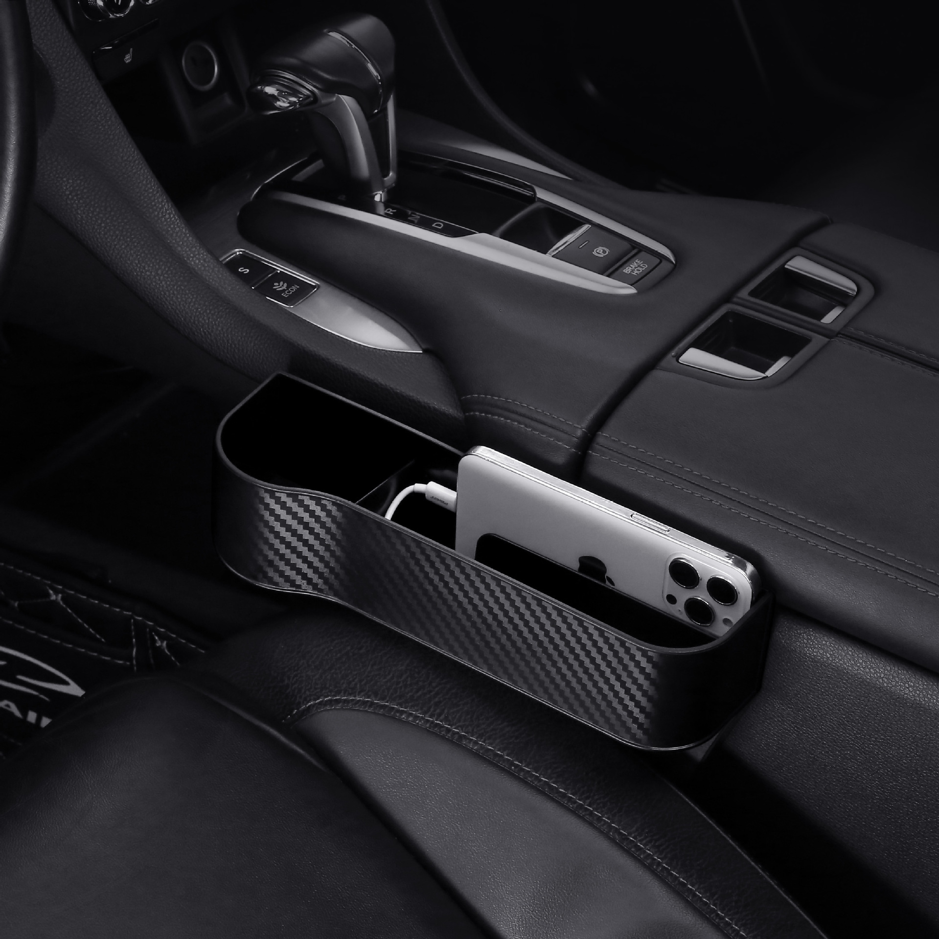 Carbon fiber texture - Black driver's seat