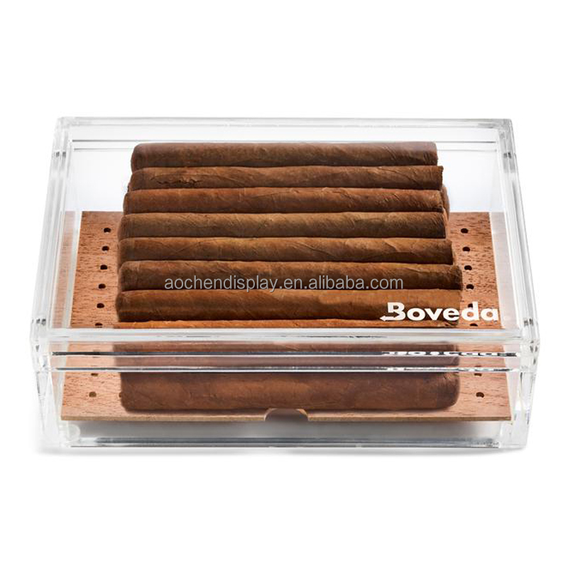 Humidor de acrílico con madera de cedro