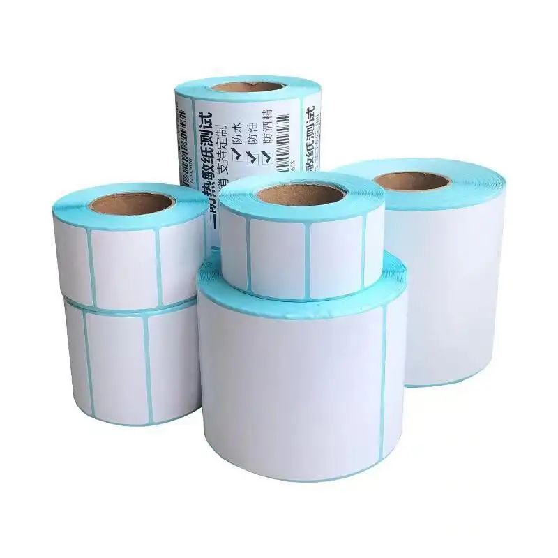 Rollos de etiquetas personalizadas de vinilo, papel adhesivo térmico rosa, tamaño A4, para impresora láser de inyección de tinta, 4 Uds.