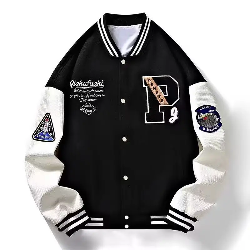 Neues Design Wind dichte Letterman Custom Leder Varsity Baseball jacke für Männer Geprägte Varsity Jacke Herren Hohe Qualität