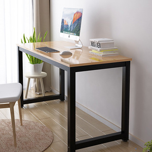 Moderno in legno top pc tavolo per uso domestico semplice ferro per risparmiare spazio tavolo da studio per uso domestico Computer scrivania da gioco per ufficio - Product Image 3