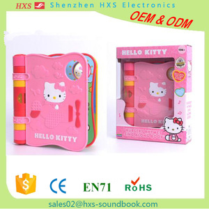 Sản Xuất Đặc Biệt <span class=keywords><strong>Hello</strong></span> <span class=keywords><strong>Kitty</strong></span> Đầu Giáo Dục Bé Âm Nhạc Cuốn Sách Điện Tử Hi-fi Loa Bé Đồ Chơi Cho Trẻ Em - Product Image 2