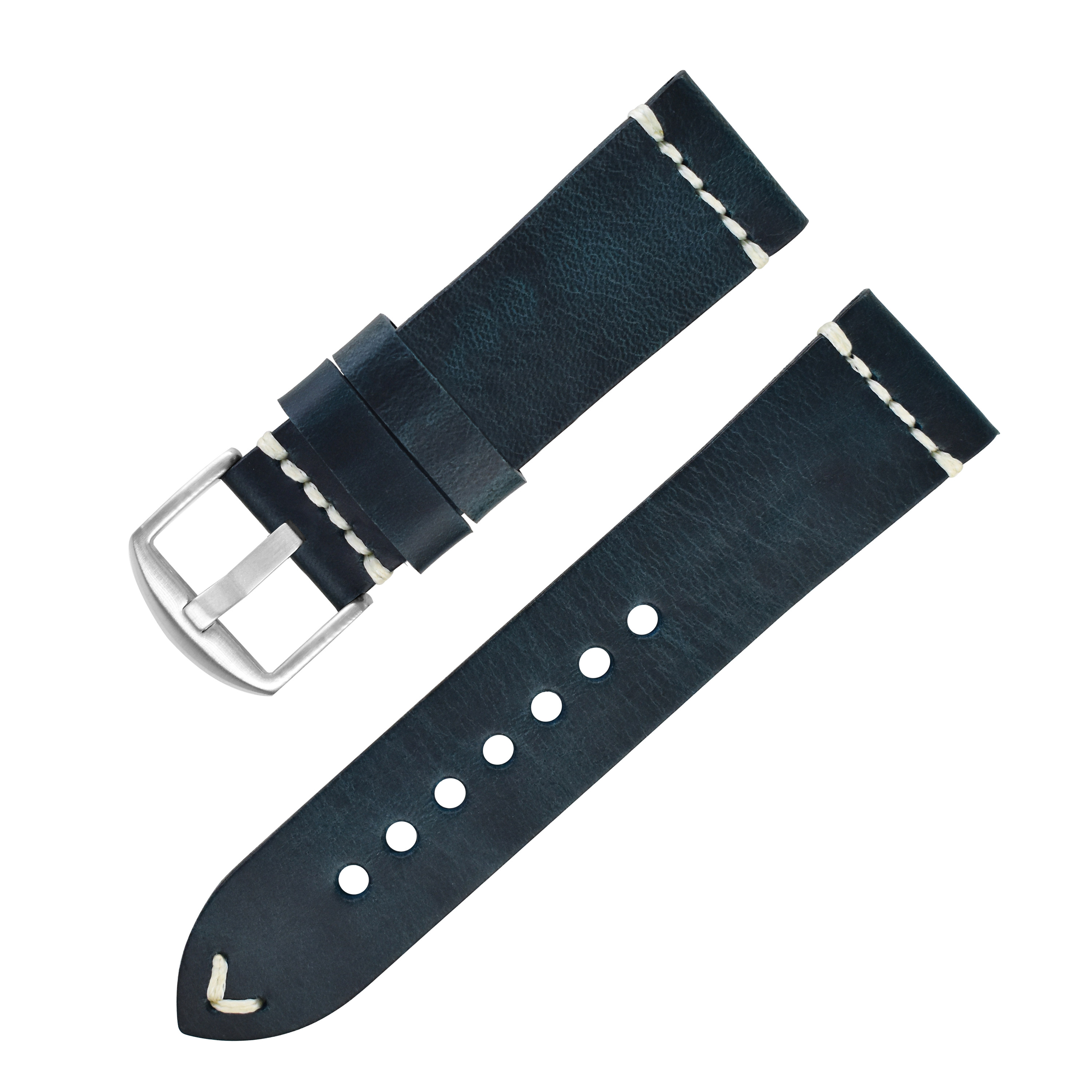Boucle bleu roi-argent K009S