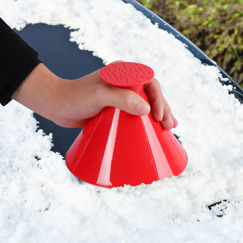 Soplador de nieve personalizable, herramienta de limpieza de deshielo de cono de parabrisas, raspador de nieve para coche, raspador de hielo, accesorios para coche