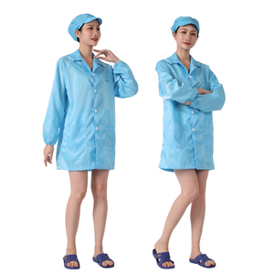 Áo Khoác Phòng Thí Nghiệm <span class=keywords><strong>Esd</strong></span> Chống Tĩnh Điện Màu Trắng/Xanh Dương Áo Khoác Phòng Thí Nghiệm Sọc 5Mm - Product Image 2