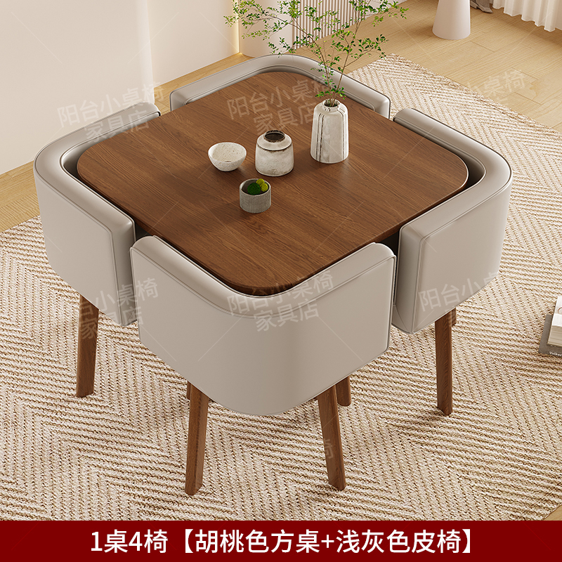 silla de cuero 1 mesa 4 sillas