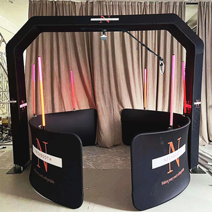 Toptan 2025 özelleştirilmiş 360 derece fotoğraf kabini Selfie otomatik havai LED ışık pili-Powered üst monte kamera SLR - Product Image 6