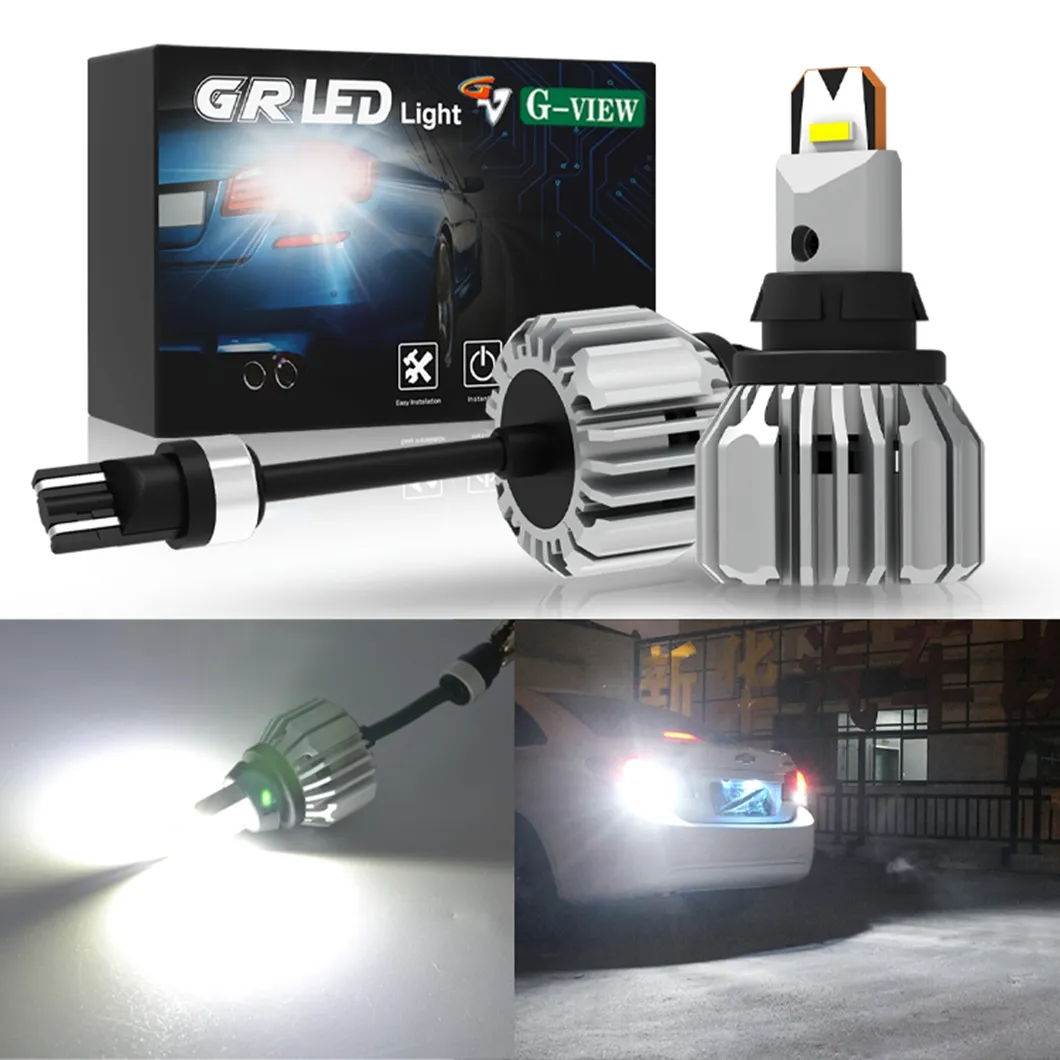 Gview GR lampu kabut mobil LED, lampu kabut Canbus bebas kesalahan 921 915 lampu rem belakang sinyal belok Putih Merah Kuning T15 T15 W16W