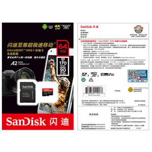 Sandisk Extreme Pro Micro TF แฟลชการ์ด SD ความจุ64GB การ์ดหน่วยความจำ128G ถึง200เมตร/วินาที C10 U3 V30พร้อมอะแดปเตอร์ - Product Image 2