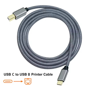 สาย2.0ไนลอนถัก USB 3เมตรชนิด C เป็น USB B Type สำหรับโทรศัพท์แท็บเล็ตแล็ปท็อป - Product Image 1
