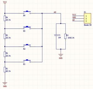 3.3V 5V KC11B04 4 tasti analogici AD tastiera modulo scheda tastiera porta ADC tastiera per Arduino MEGA2560 ARM AVR PIC - Product Image 5