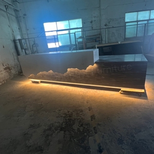 Tech-Sense thương mại hiện đại sáng Đá Nhân Tạo bàn tiếp tân U hình dạng <span class=keywords><strong>KFC</strong></span> dịch vụ truy cập - Product Image 4