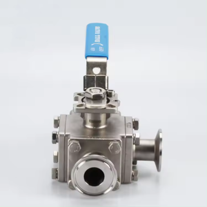 HEDE doğrudan satıyor 1/2 "-4'' güvenlik sıhhi paslanmaz çelik üç yollu tam delikli 3 yollu manuel vana basınç kontrol küresel vana - Product Image 3