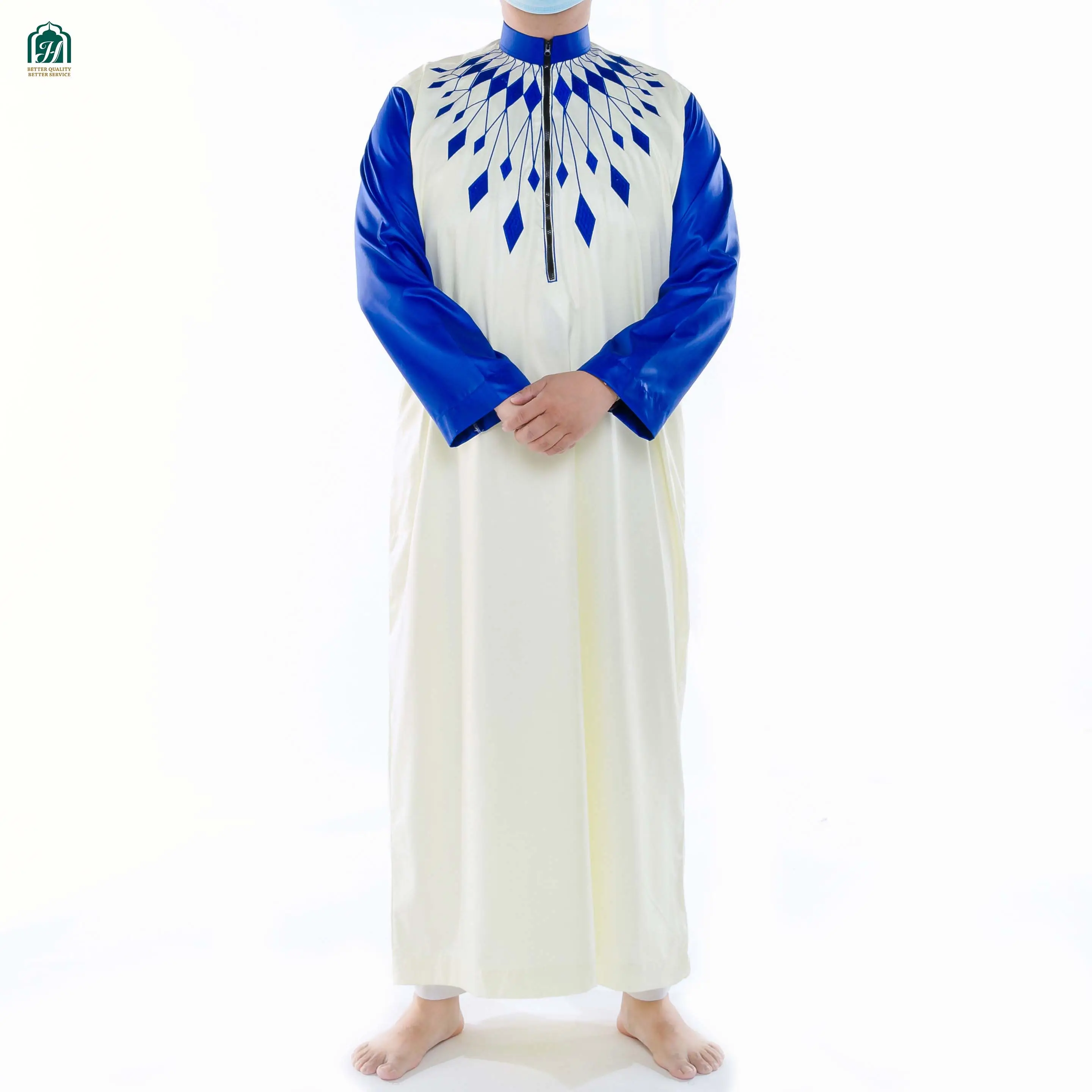 Vestido abaya musulmán para hombre, caftán largo de Arabia Saudita, venta al por mayor, nuevo modelo