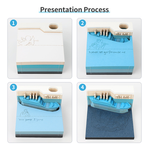 Bloc de notas adhesivas 3D con diseño personalizado, original, impresión personalizada y corte láser, envío directo - Product Image 6