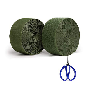 Correa elástica ajustable de nailon de alta frecuencia verde coser en rollo de gancho y bucle de 2 pulgadas no adhesivo para casco de mochila