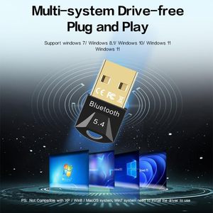 Adaptador USB Bluetooth 5,4 Dongle para PC, altavoz, ratón inalámbrico, teclado, música, receptor de Audio, transmisor, Plug and Play - Product Image 4