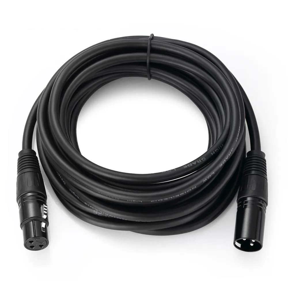 Cabo conector de áudio xlr, cabo profissional macho para fêmea m/f ofc com 3 pinos para microfone mixer cabo dmx