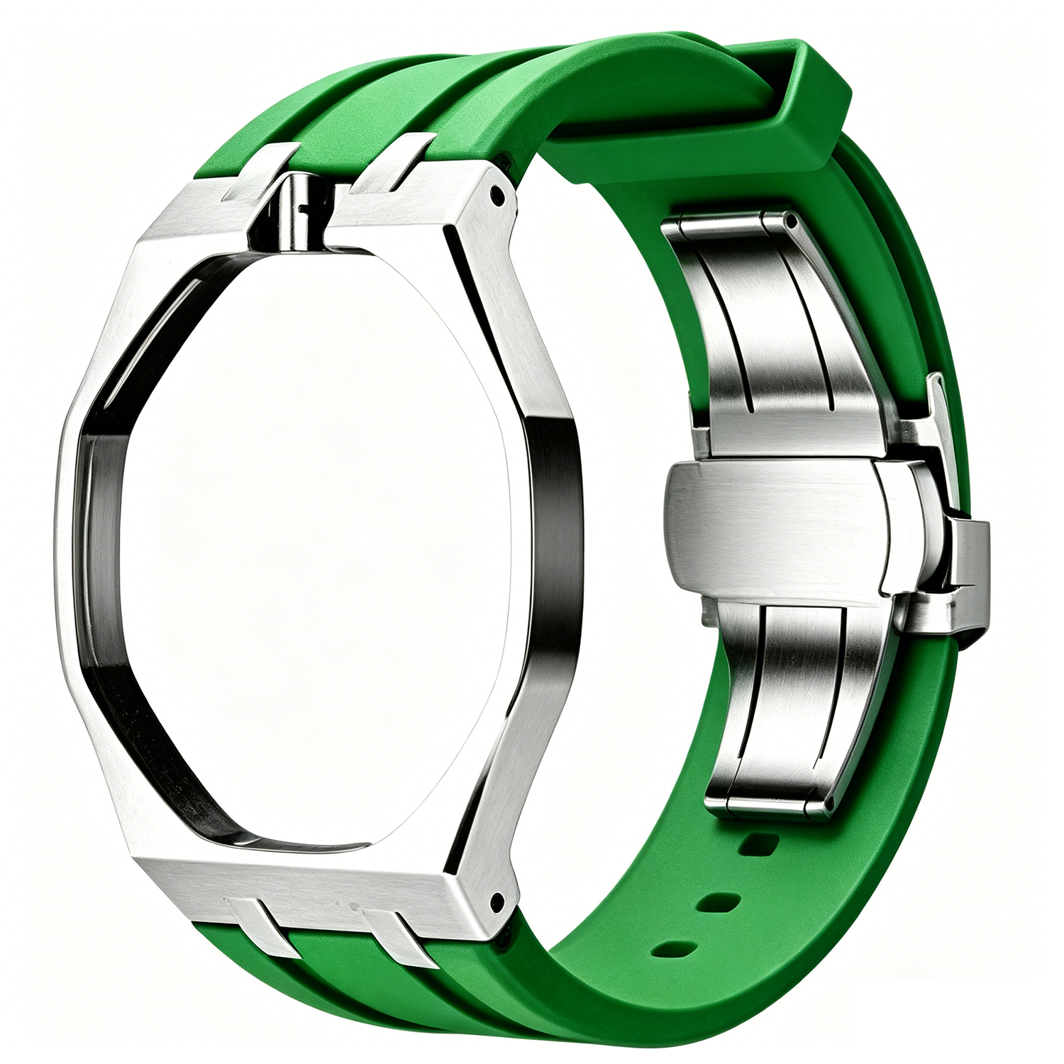 Silver- green -12 o clock crown
