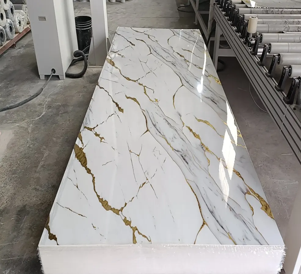 High Glossy Flexible Wall Decorative UV Board Uv Pvc Marble Sheet uv marble panel pvc marble sheet