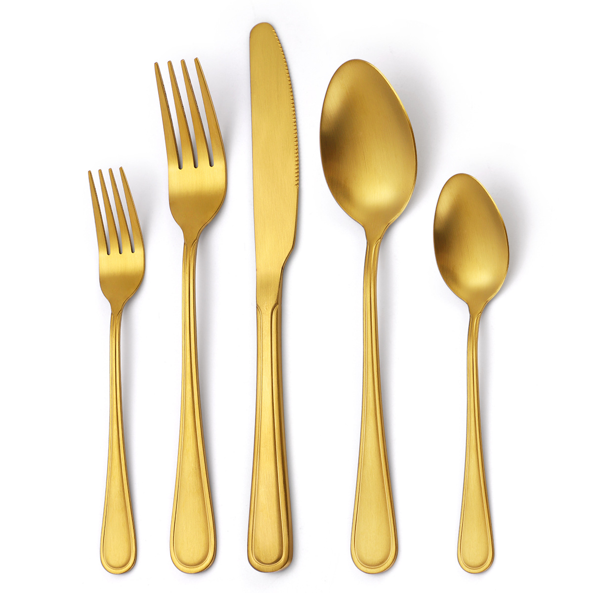 Set de 5 piezas en oro mate