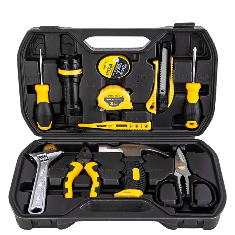 Deli DL1012 Boîte à outils Ensemble de réparation à domicile Outil matériel multifonctionnel