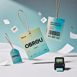 Obrou מהיר מותאם אישית מהיר למחרוזת חבל התג מתלה תגי לתלות תגים שחור Uv הדפסת נייר אריזה שירותי הדפסה
