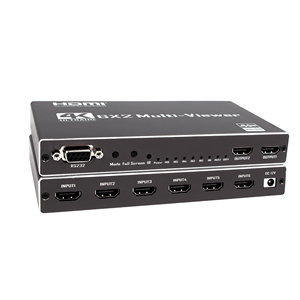 4K para HDMI Seamless Switcher 6x2 Multiviewer en tiempo real Multi Viewer 6 entradas 2 salidas con convertidor divisor de video RS232 remoto